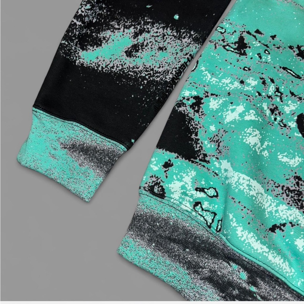 Nike ACG Therma Fit oversized All over print fleece crewneck ‘Light Menta’ NWT. - Picture 5 of 12